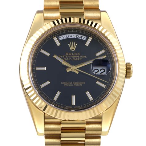 rolex oyster perpetual day date 40 yellow gold|rolex day date 40 228235.